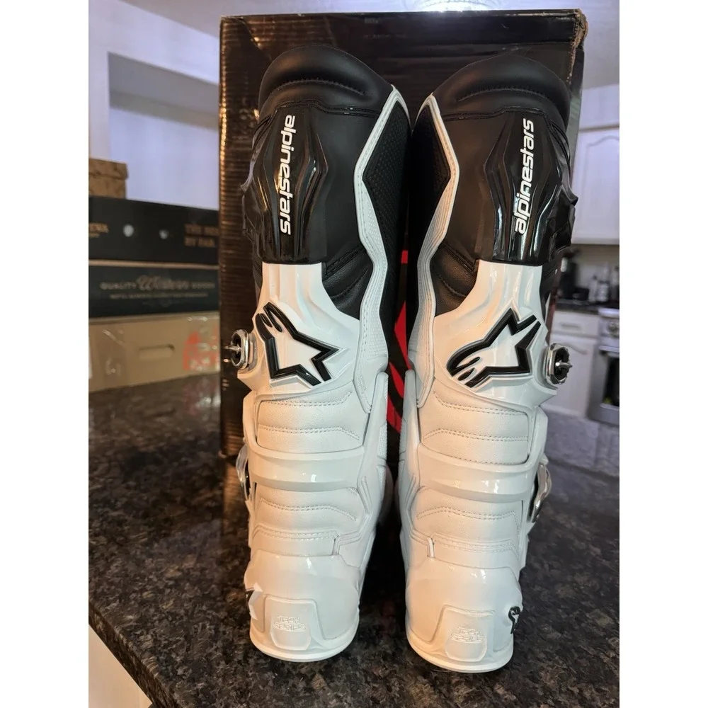 Alpinestars Tech 7 Motocross Boots Mens 11‎ White Black Dirt Bike Off-Road NEW